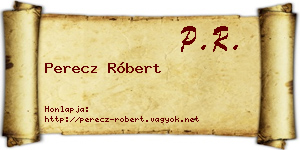Perecz Róbert névjegykártya