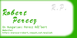 robert perecz business card